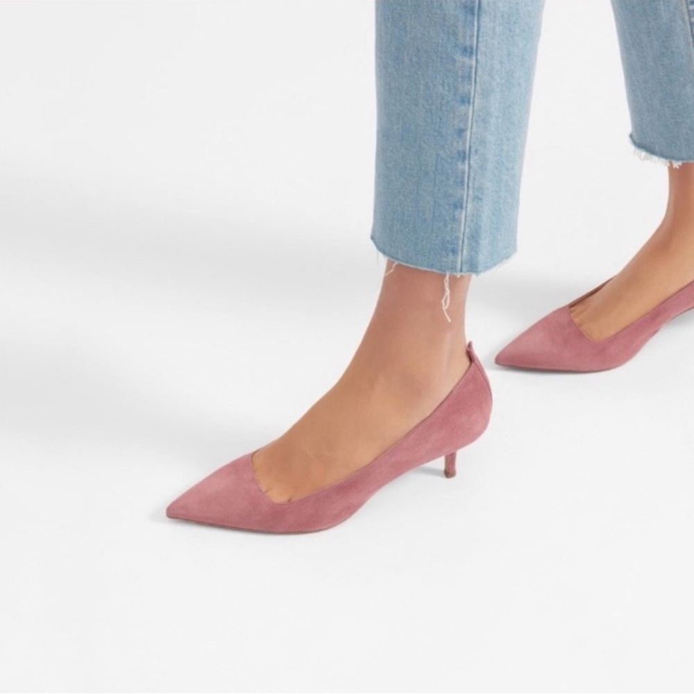 Pink Everlane kitten heel